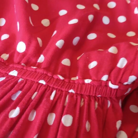 Vintage Serbin Red Polka Dot Dress Tomato Girl - Picture 9 of 9